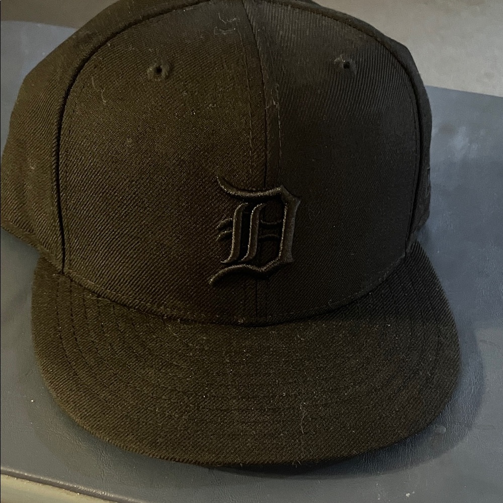 Black Baseball Cap with Embroidered Logo